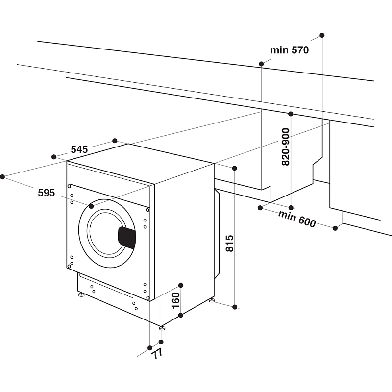 Hotpoint BI WMHG 71483 UK N Waschmaschine Frontlader 7 kg 1351 RPM Weiß