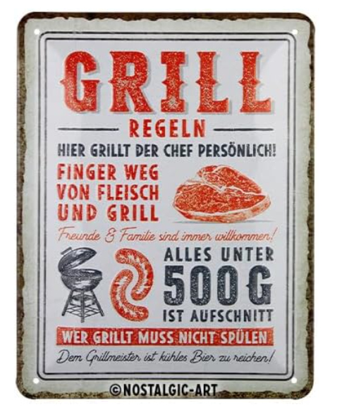Nostalgic Art 45104974 Dekoratives Schild & Tafel für drinnen Metall Mehrfarbig