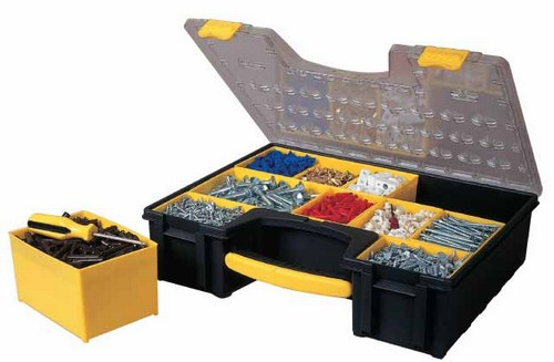 Stanley 1-92-749 Kleinteil/Werkzeugkasten Polycarbonat Schwarz, Gelb