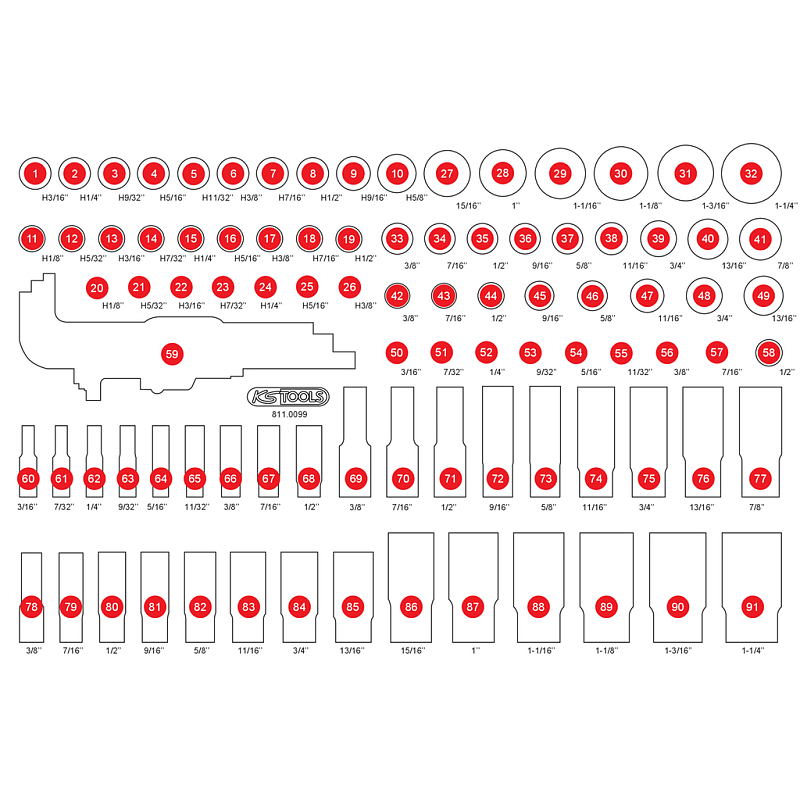 KS Tools 811.0099-97 Werkzeugkoffer-Zubehör