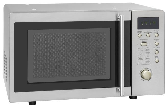 Exquisit MW 800 G-3 Inox Grau Kombi-Mikrowelle Arbeitsplatte 20 l 800 W