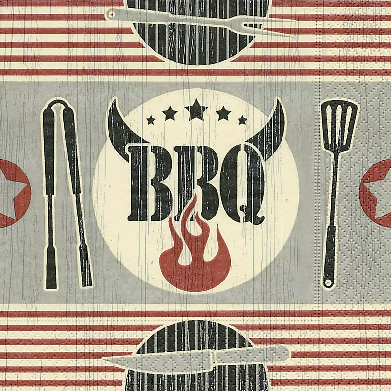 Paper + Design Servietten 5 Star BBQ 20 Stück Seidenpapier Mehrfarbig 20 Stück(e)