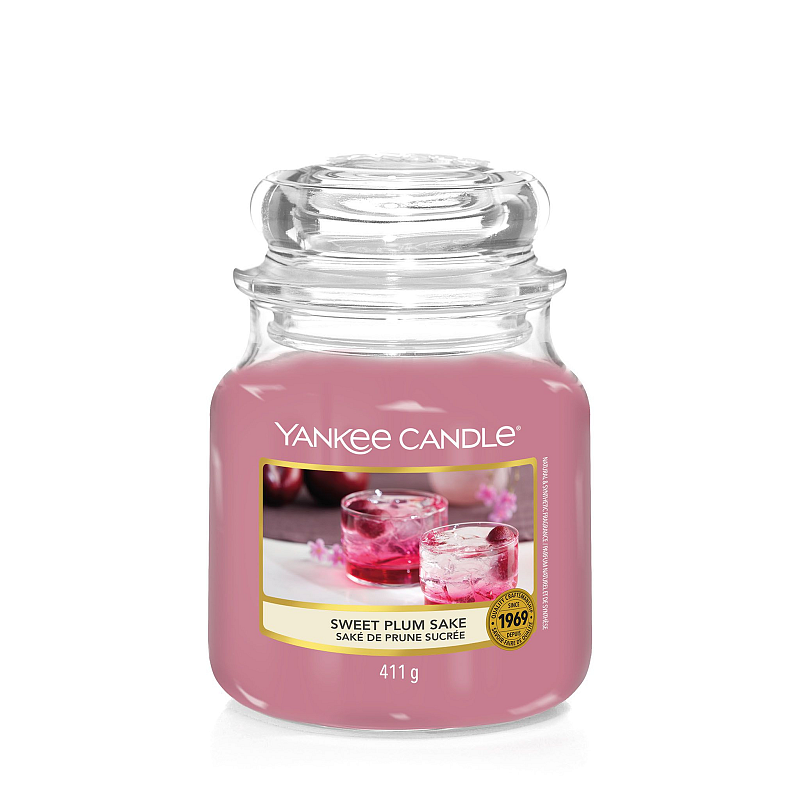 Yankee Candle Sweet Plum Sake Wachskerze Rund Pink 1 Stück(e)