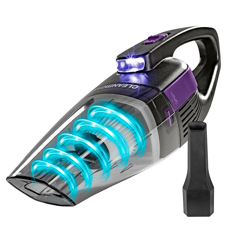 CLEANmaxx YF131B Handstaubsauger Grau, Violett Beutellos