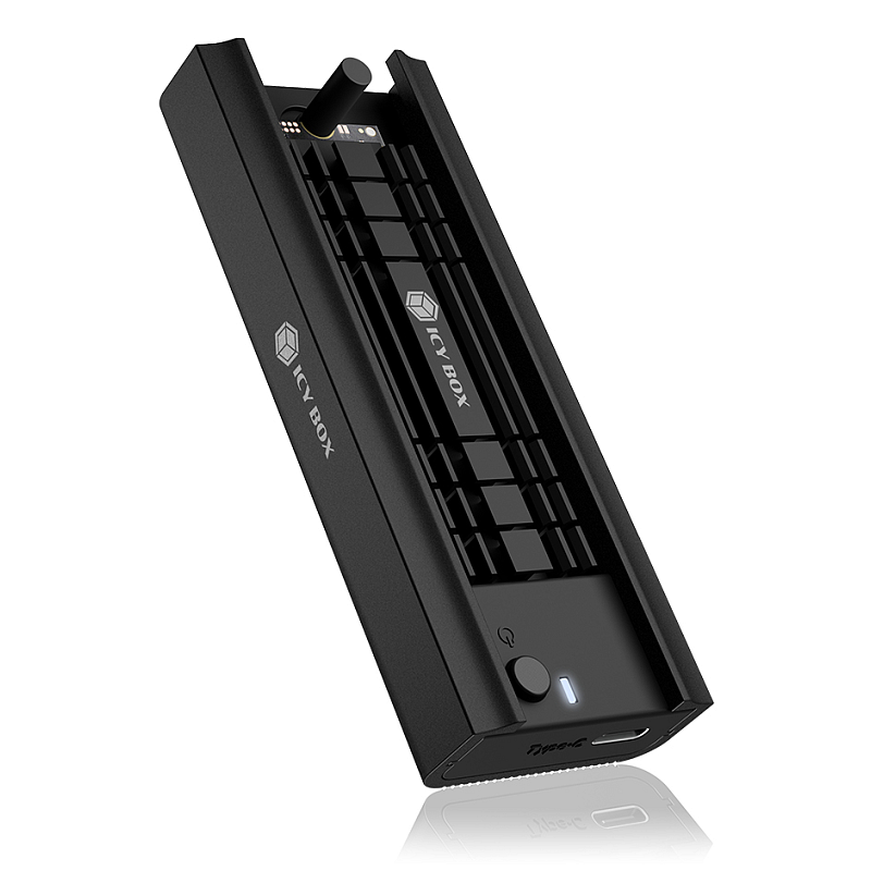 ICY BOX IB-180MC-C31, M.2 NVMe & SATA Docking, USB 3.2 Gen 2 Type-C®, Werkzeuglos, Aluminium, schwarz