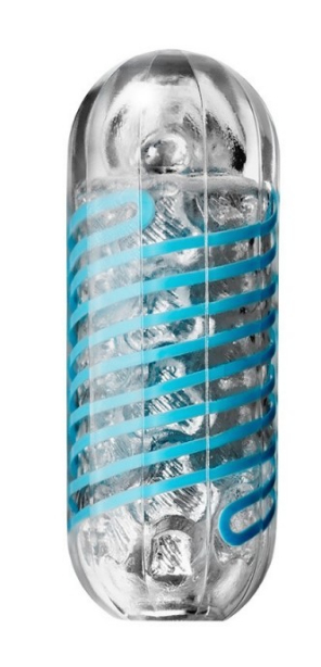 Tenga Spinner Tetra 01 Taschenmasturbator Blau, Transparent Elastomer