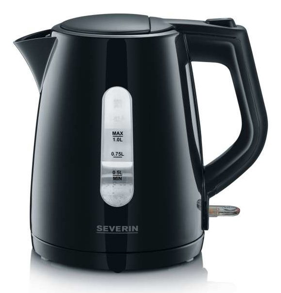 Severin WK 3410 Wasserkocher 1 l 2200 W Schwarz