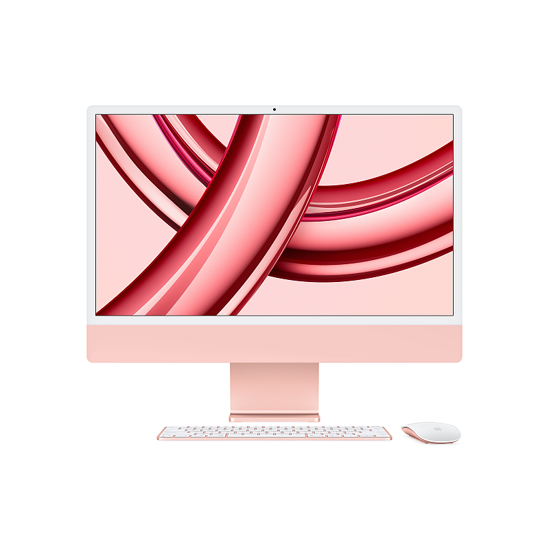 Apple iMac Apple M M3 59,7 cm (23.5") 4480 x 2520 Pixel All-in-One-PC 8 GB 256 GB SSD macOS Sonoma Wi-Fi 6E (802.11ax) Pink