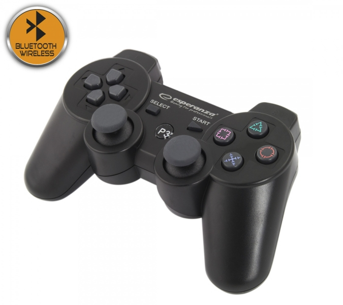 Esperanza EGG109K Gaming-Controller Schwarz Bluetooth Joystick Analog Playstation 3