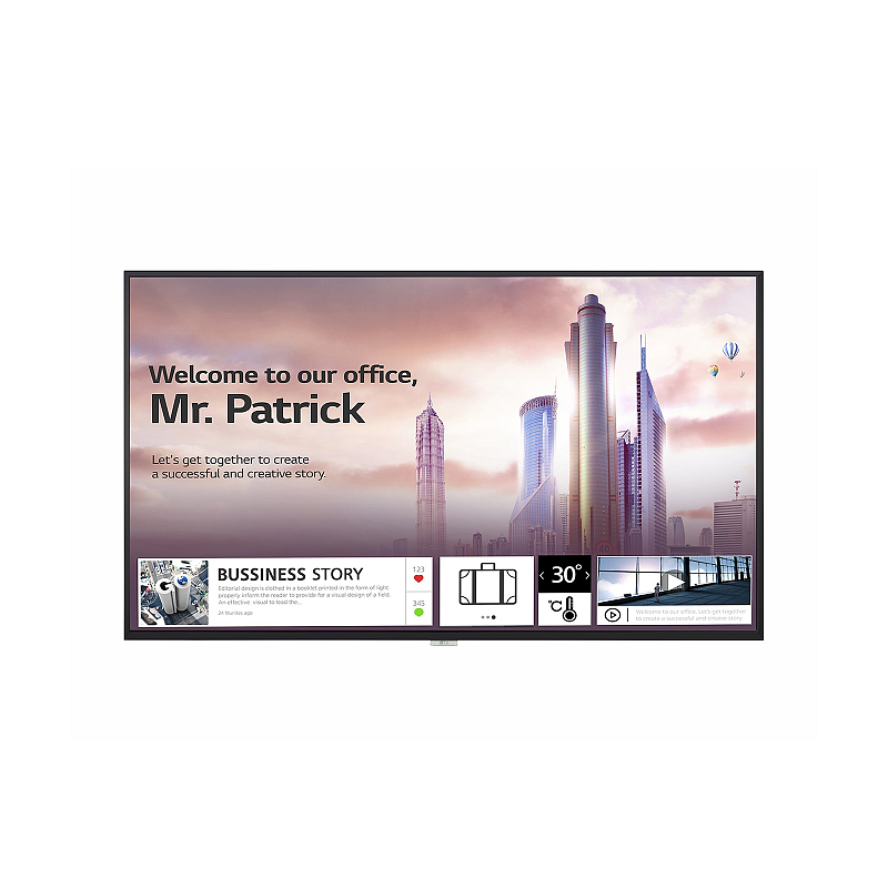 LG UH5F Digital Signage Flachbildschirm 139,7 cm (55") IPS 500 cd/m² 4K Ultra HD Schwarz Eingebauter Prozessor WebOS 24/7