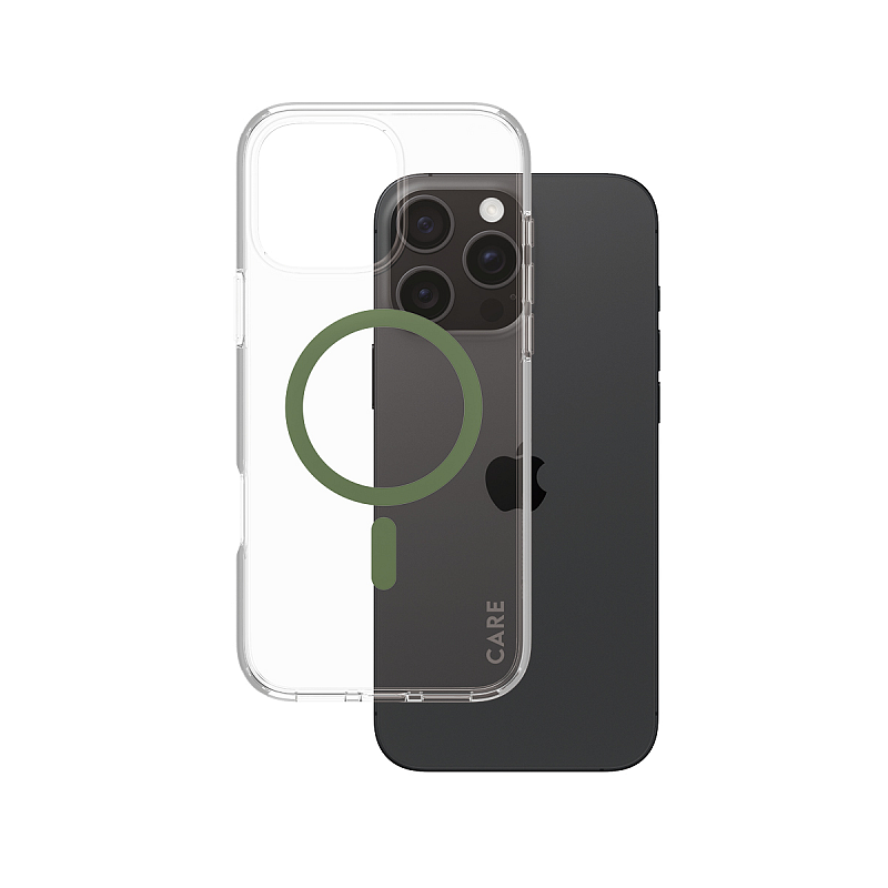 PanzerGlass CARE™ by ® Urban Combat Case Transparent m. Grün MagSafe iPhone 16 Pro Max