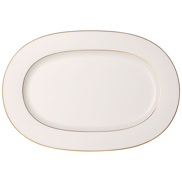 Villeroy & Boch Anmut Gold Porzellan Gold, Weiß Oval Servierplatte