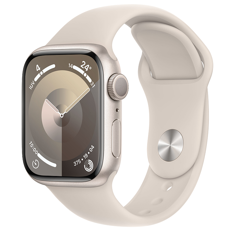 Apple Watch Series 9 41 mm Digital 352 x 430 Pixel Touchscreen Beige WLAN GPS