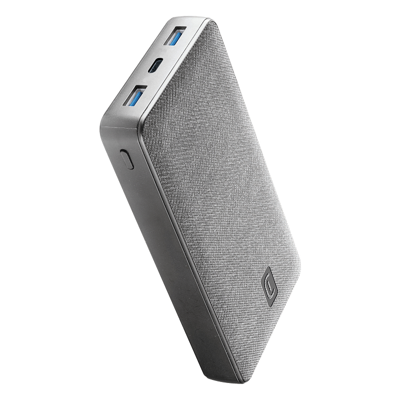 Cellularline Shade Laptop 20000 Tragbares Ladegerät 20.000mAh für LAPTOP und TABLET mit Stoffbezug