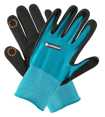 Gardena 11513-20 Handschutz Gartenhandschuhe Schwarz, Blau Nitril, Polyester