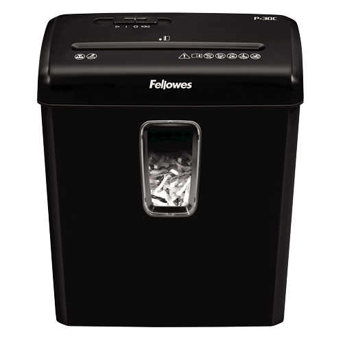 Fellowes Powershred P-30C Aktenvernichter Kreuzschreddern 22 cm Schwarz