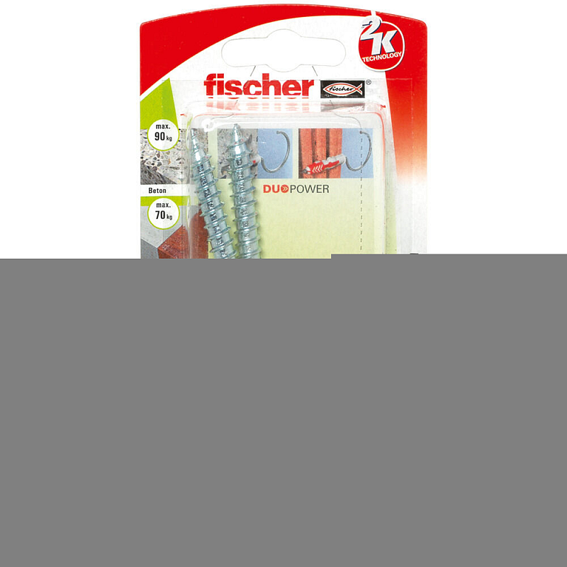 Fischer DuoPower 2 Stück(e) Schraubhaken & Dübelsatz 50 mm