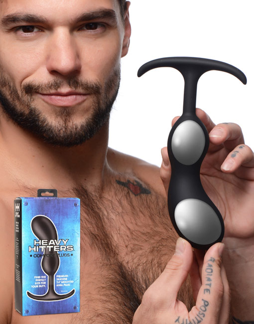 Heavy Hitters Comfort Plugs Analdehner Schwarz, Silber Metall, Silikon 1 Stück(e)