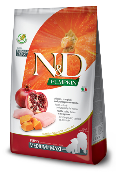 Farmina Pet Food N&D Pumpkin 12 kg Welpe Huhn, Granatapfel, Kürbis