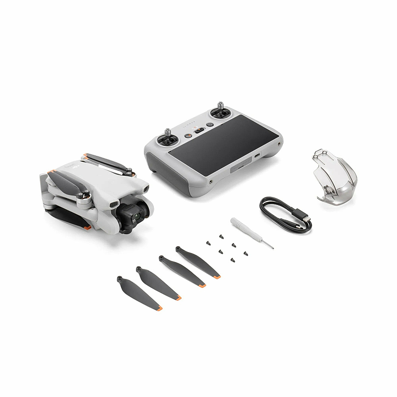 DJI Mini 3 (RC) 4 Rotoren Mini-Drohne 48 MP 3840 x 2160 Pixel 2453 mAh Grau, Weiß