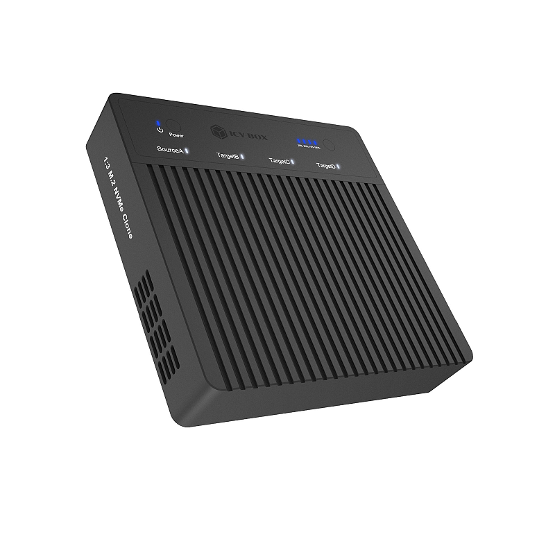 ICY BOX IB-4013MCL-C4, 4 fach Clone und DockingStation für M.2 NVME SSDs, USB 4.0 Host 40 Gbit/s