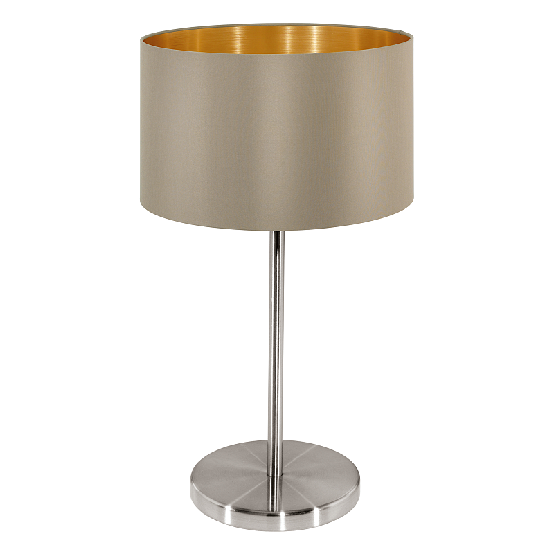EGLO Maserlo Tischleuchte E27 Gold, Nickel, Graubraun