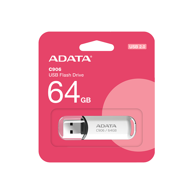 ADATA C906 USB-Stick 64 GB USB Typ-A 2.0 Weiß
