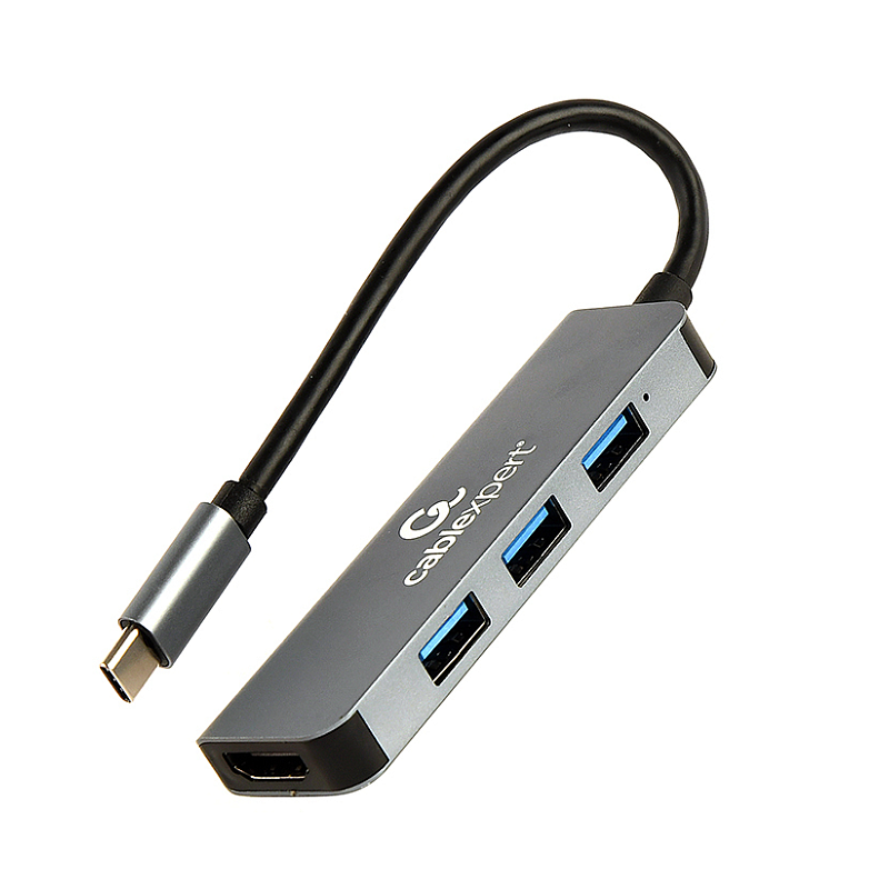 Gembird A-CM-COMBO2-01 laptop-dockingstation & portreplikator USB 3.2 Gen 1 (3.1 Gen 1) Type-C Grau
