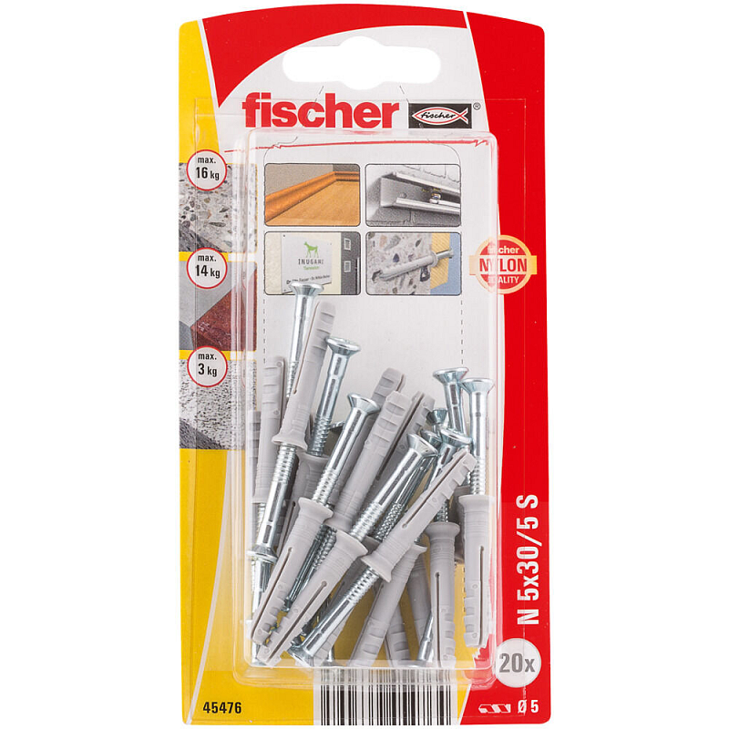 Fischer 45476 Schraubanker/Dübel 2 Stück(e) Schrauben- & Dübelsatz 30 mm