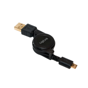 LogiLink CU0090 USB Kabel USB 2.0 0,75 m USB A Micro-USB B Schwarz