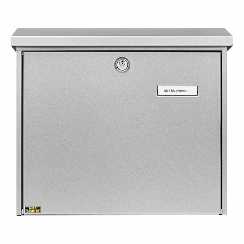 BURG-WÄCHTER Comfort 913 Si Briefkasten Silber Pfostenmontierter Briefkasten Stahl