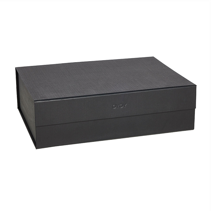 OYOY Hako Aufbewahrungsbox Rechteckig Karton Schwarz