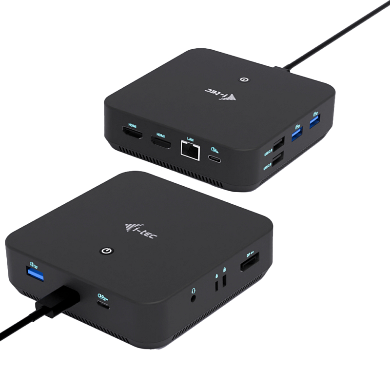 i-tec USB-C DP Dual HDMI Docking Station with Power Delivery 100 W Kabelgebunden USB 3.2 Gen 2 (3.1 Gen 2) Type-C Schwarz