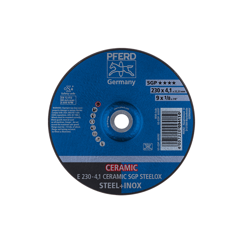 PFERD E 230-4,1 CERAMIC SGP STEELOX Rotierendes Schleifwerkzeug Zubehör Metall