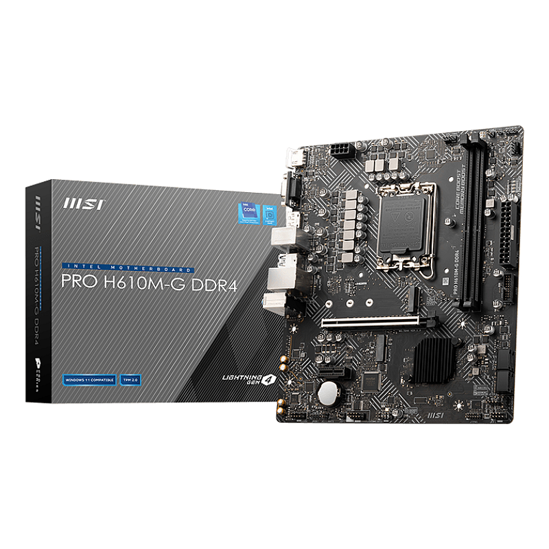 MSI PRO H610M-G DDR4 Motherboard Intel H610 LGA 1700 micro ATX