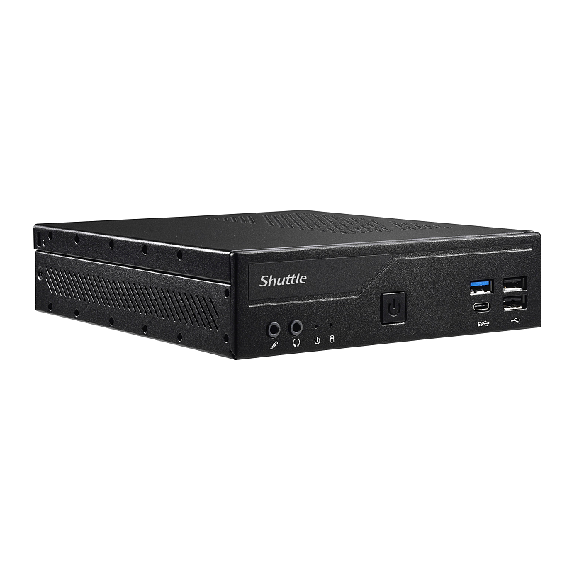 Shuttle Slim PC DH610S , S1700, 1x HDMI, 1x DP , 1x 2.5" , 2x M.2, 1x LAN (Intel 1G), 24/7 Dauerbetrieb, inkl. VESA