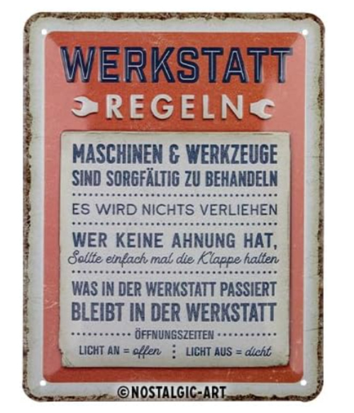 Nostalgic Art 45104972 Dekoratives Schild & Tafel für drinnen Metall Mehrfarbig