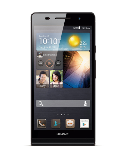 Huawei Ascend P6 11,9 cm (4.7") Single SIM Android 4.2.2 3G 2 GB 8 GB 2000 mAh Schwarz