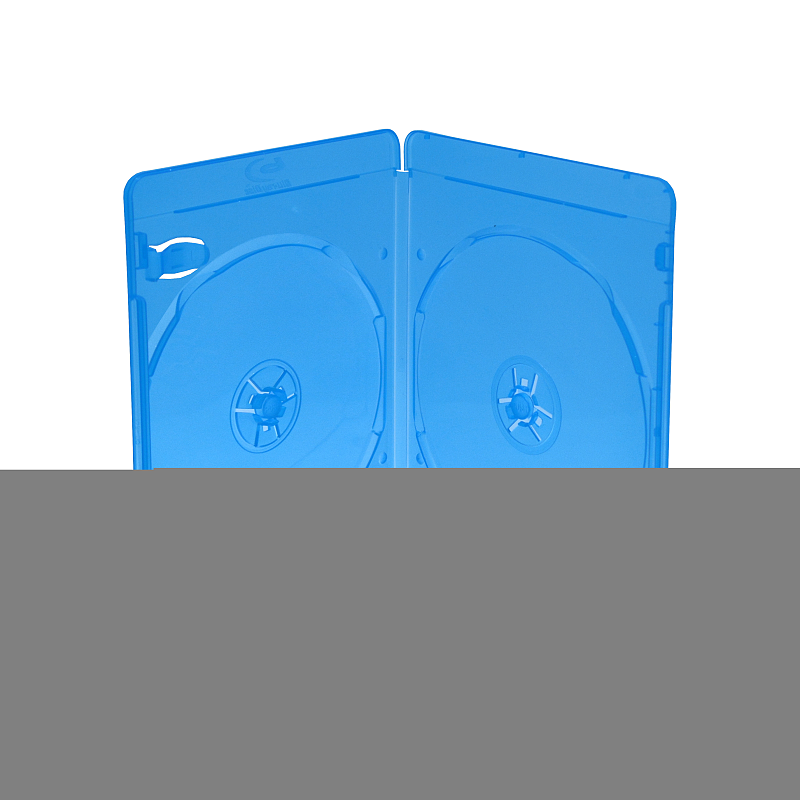 MediaRange BOX39-2-50 CD-Hülle Blu-ray-Gehäuse 2 Disks Blau, Transparent