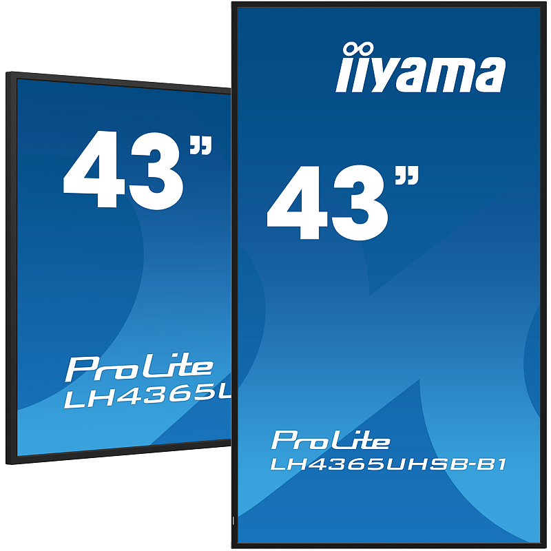 iiyama LH4365UHSB-B1 Signage-Display Kiosk-Design 108 cm (42.5") LED WLAN 800 cd/m² 4K Ultra HD Schwarz Eingebauter Prozessor Android 11 24/7