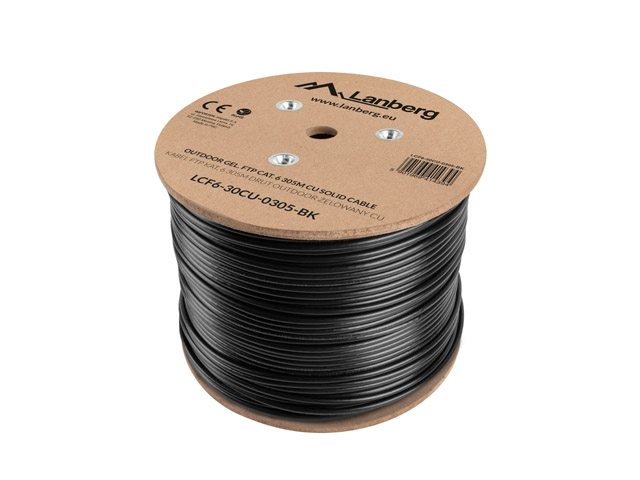 Lanberg LCF6-30CU-0305-BK Netzwerkkabel Schwarz 305 m Cat6