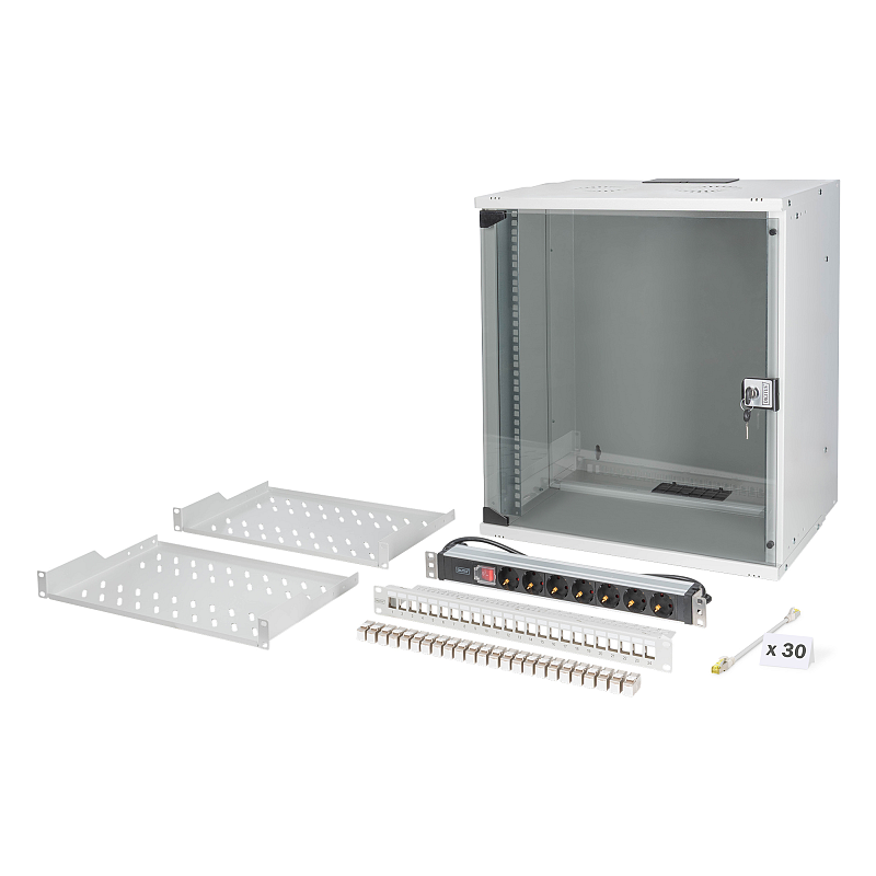 Digitus Netzwerk-Set SOHO Pro, 483 mm (19") - 12HE, 540 x 400 mm (B x T)