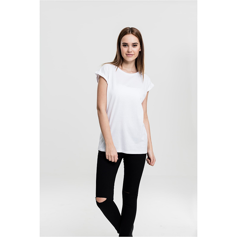 Urban Classics Ladies Extended Shoulder Tee T-Shirt Rundhals Kurzärmel Baumwolle, Trikot