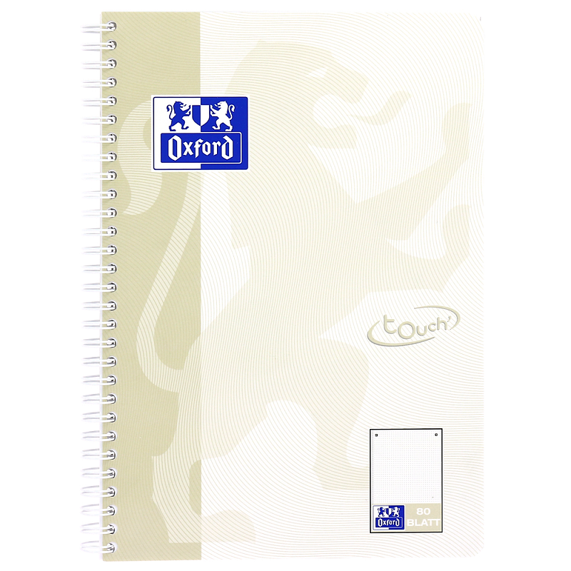 Oxford TOUCH Notizbuch B5 80 Blätter Beige