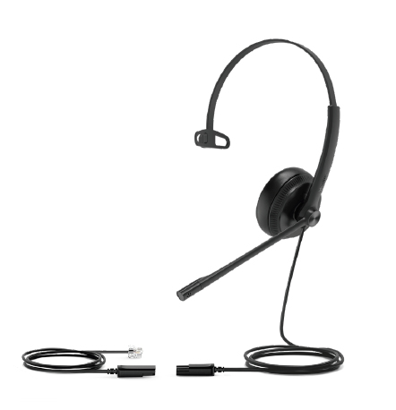 Yealink YHS34 Kopfhörer Kabelgebunden Kopfband Büro/Callcenter Schwarz