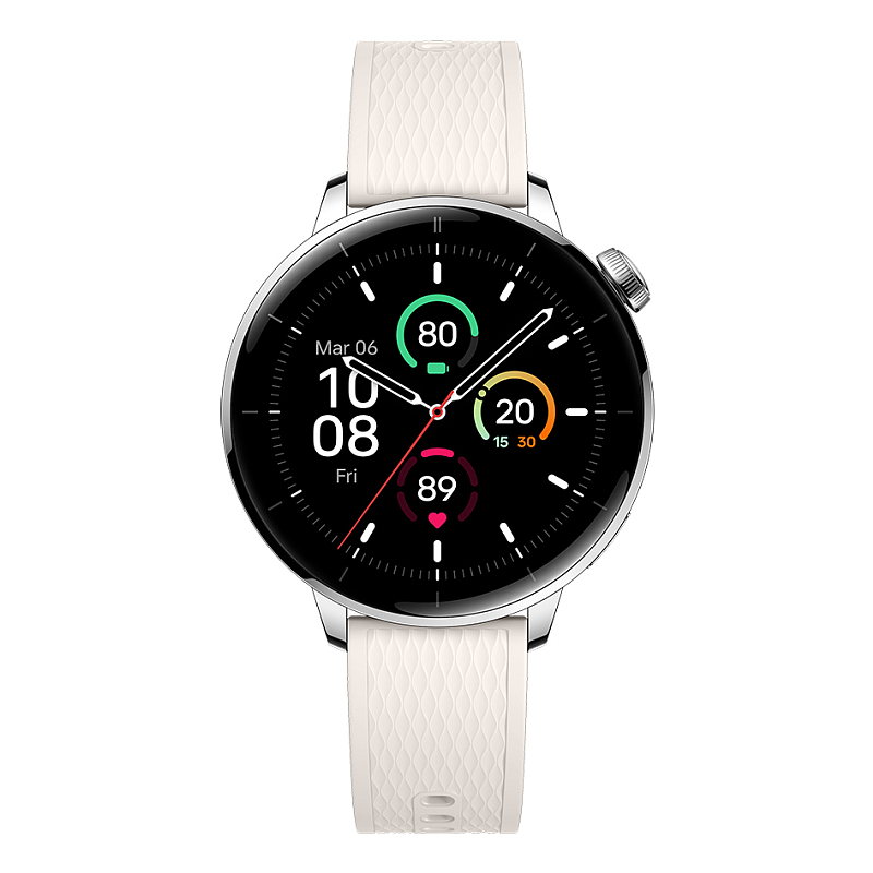 OnePlus Watch 3 43mm 3,35 cm (1.32") AMOLED Digital 466 x 466 Pixel Touchscreen Silber WLAN GPS