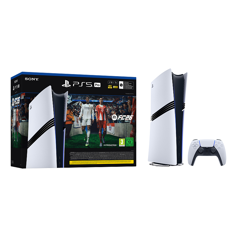Sony PlayStation 5 Pro + EA Sports FC 26 Bundle 2 TB WLAN Schwarz, Weiß