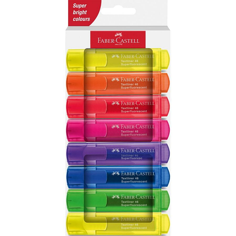 Faber-Castell Textliner 46 Superfluorescent Marker 8 Stück(e) Meißel Mehrfarbig