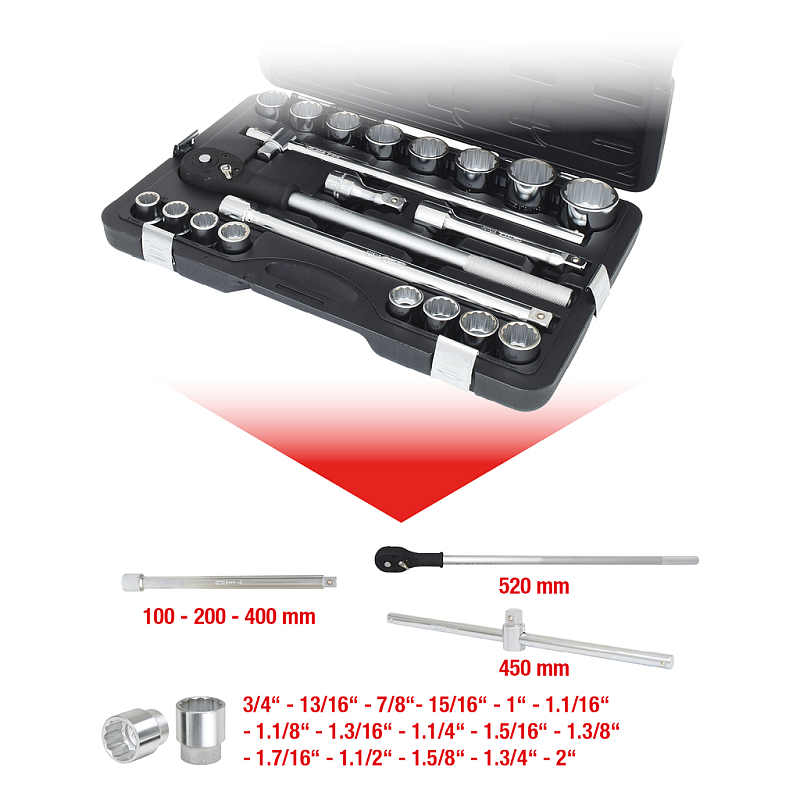KS Tools 911.0751 Steckdosen/Steckdosen-Set Buchse