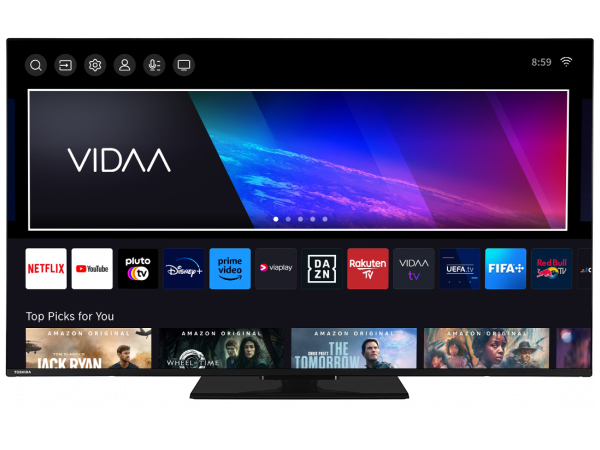 Toshiba 65QV3463DG Fernseher 165,1 cm (65") 4K Ultra HD Smart-TV WLAN Schwarz 250 cd/m²